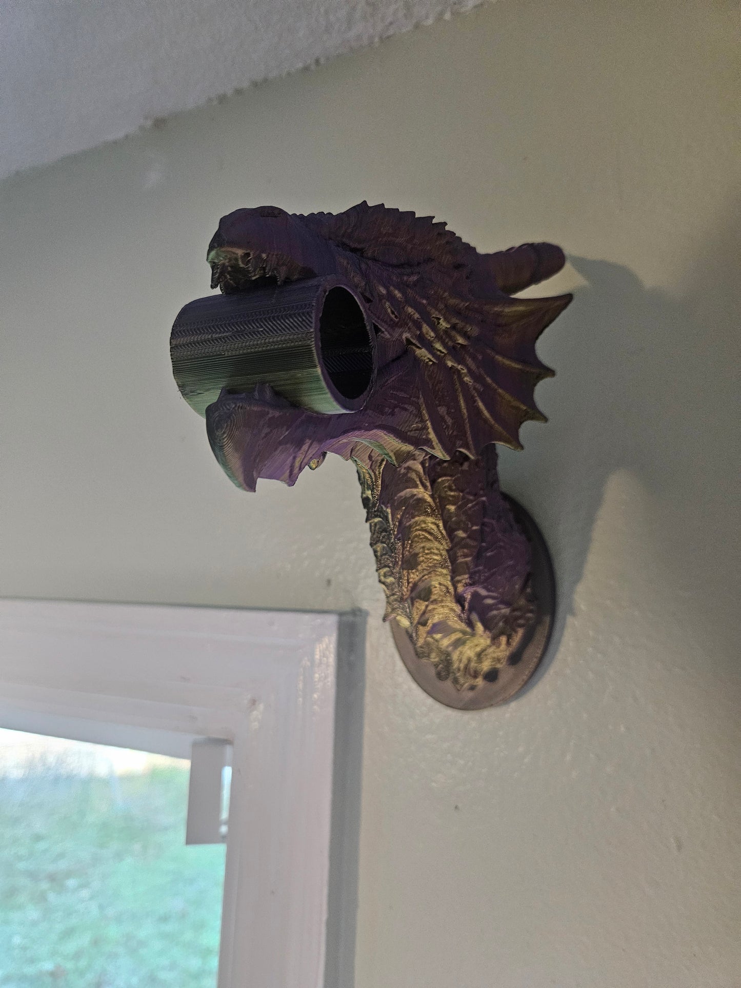 The Guardian Dragon: 3D Printed Drapery Rod Holder (2 dragon ends)