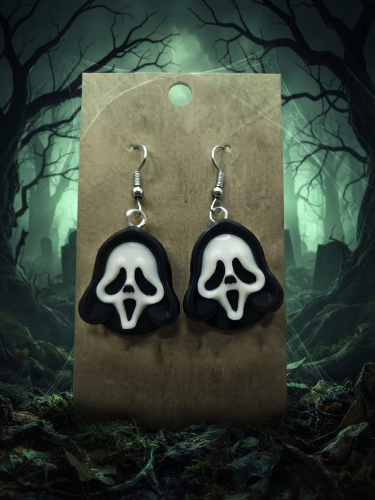 ghost face earrings