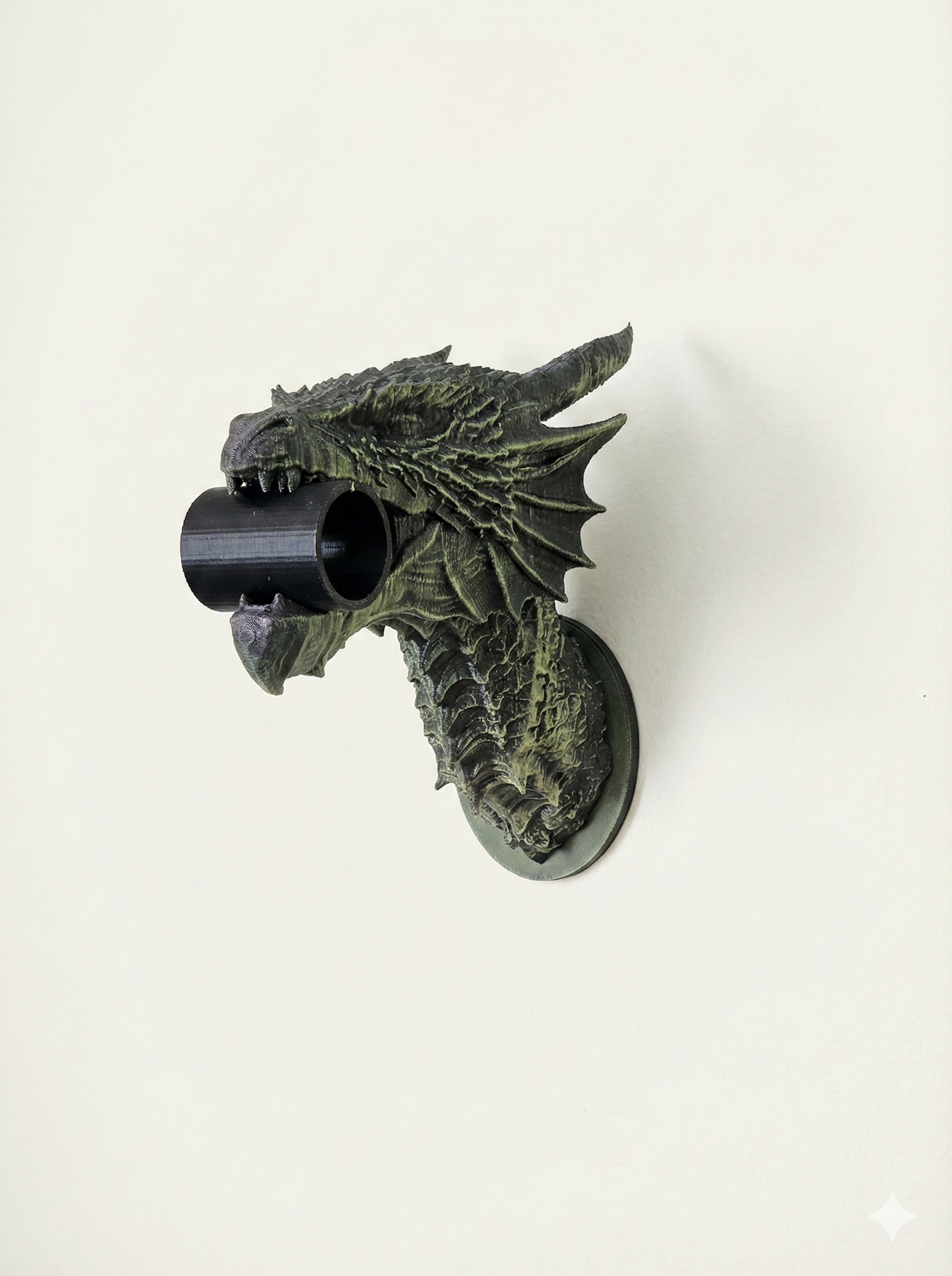 The Guardian Dragon: 3D Printed Drapery Rod Holder (2 dragon ends)
